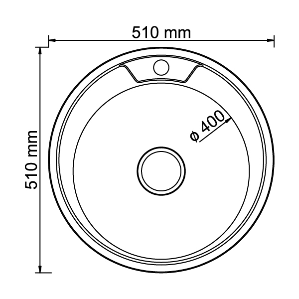 Мойка круг d 51 (0,8) вып 3 1/2 MIXLINE (глуб чаши 18см) с сифоном без гофры