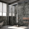 Душевой угол Veconi Premium Trento PTC-SP-30CH, 1200х800x2000, хром, стекло прозрачное Ника